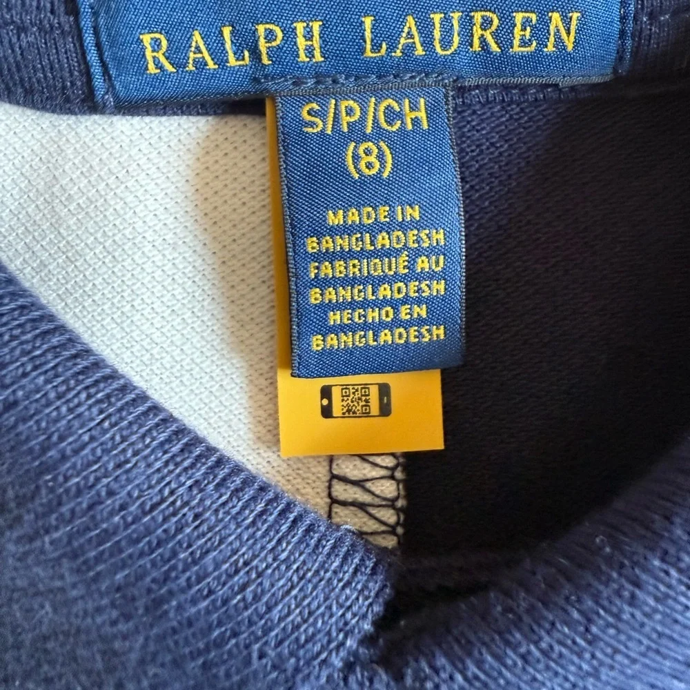 Ralph Lauren Green and White Polo Shirt Classic Style
